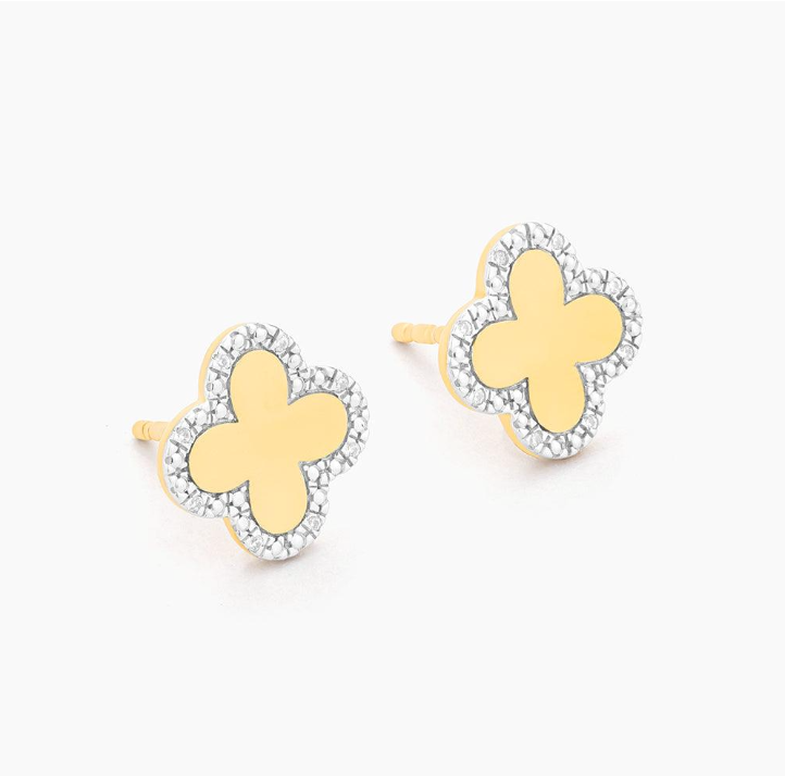 Classic Bloom Clover Stud Earrings