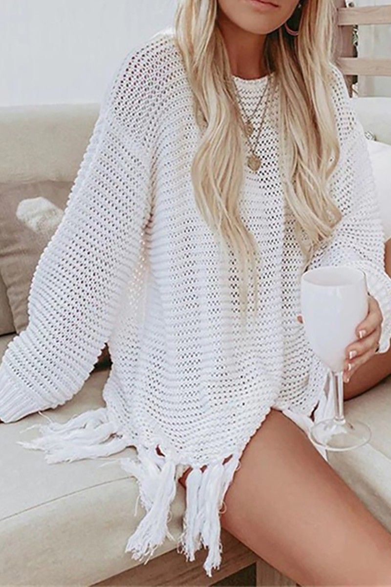 Summer Crochet Tassel Top
