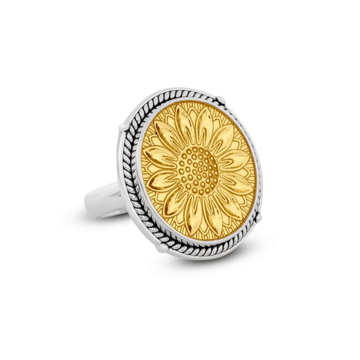 Sunflower Gold Center Ring Size 6.5&quot;