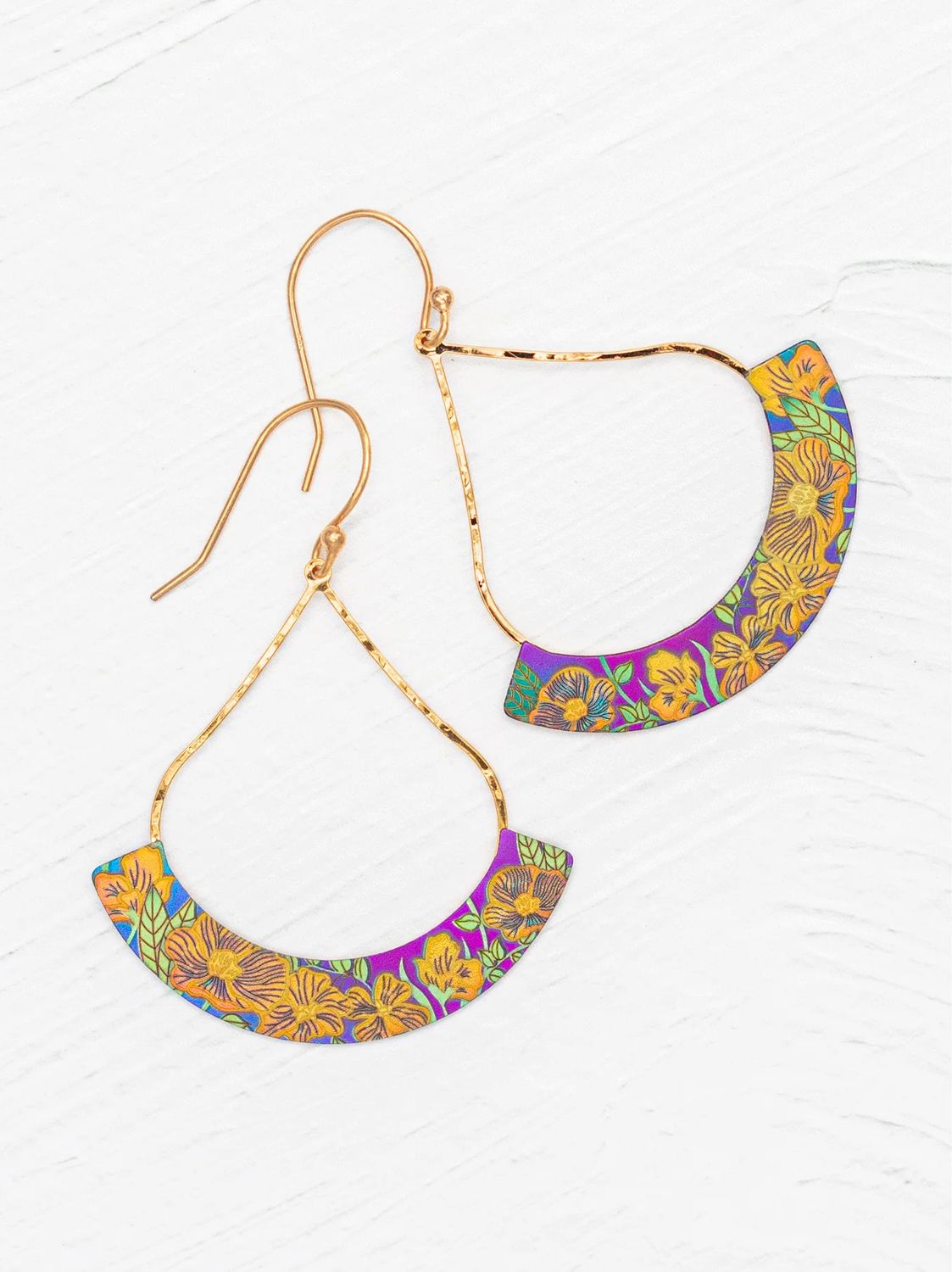 Botanical Bliss Sunrise Gold Earrings