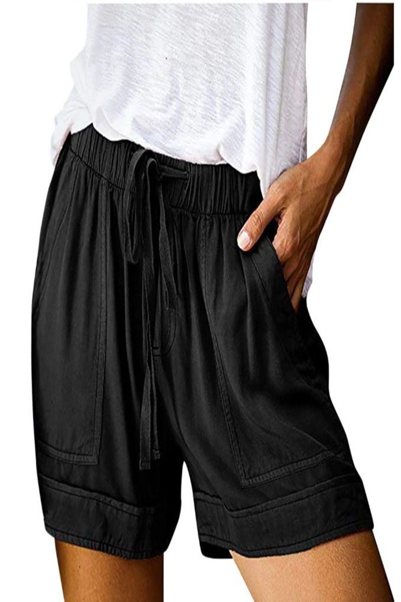 Black Cotton Shorts