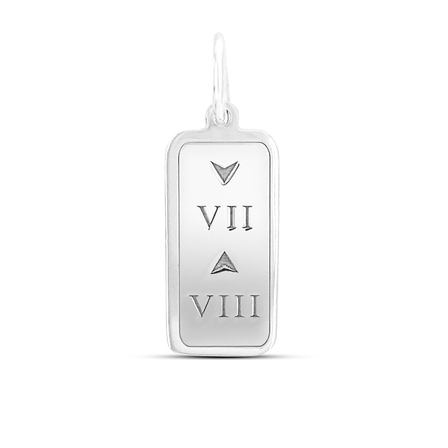 Tag Pendants, Color: Silver, Size: 7 Down 8 Up