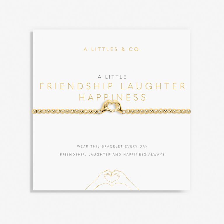 A Little Friendship Laughter Happiness Bracelet Gold