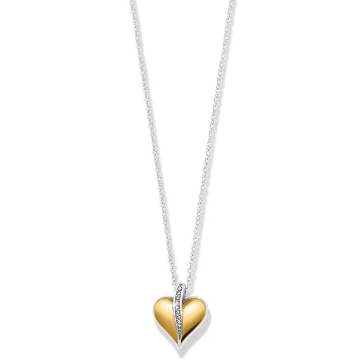Precious Heart Two Tone Petite Necklace