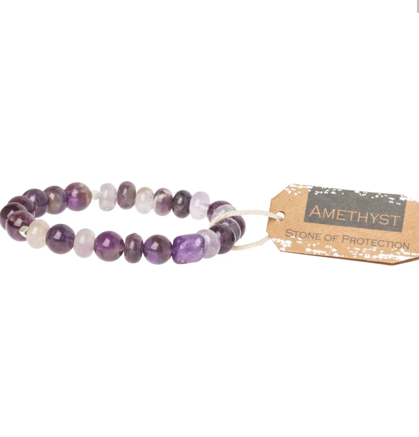 Stone Stacking Bracelet Amethyst