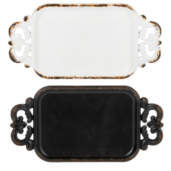 Scroll Trinket Dish Black &amp; White