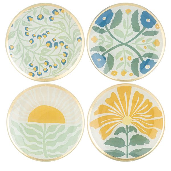 Flower Glass Trinket Dish Assorted Styles