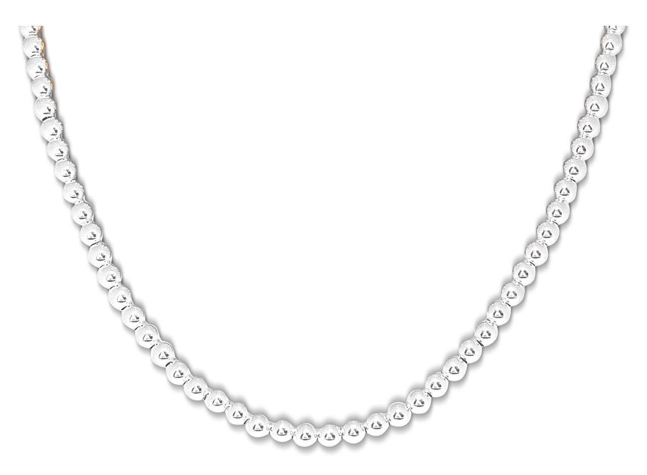 Ball Chain Necklace Silver 5mm 16-18