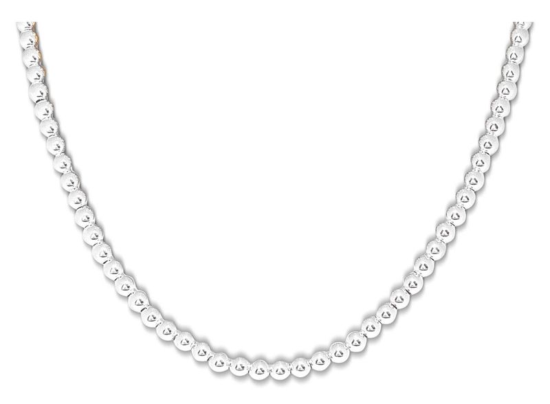 Ball Chain Necklace Silver 5mm 16-18