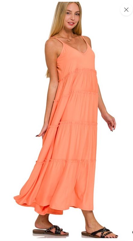 Cami Tiered Maxi Dress with Pockets