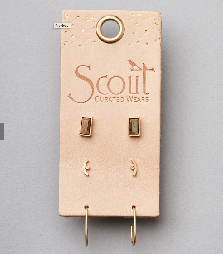 Courtney Stud Trio Gold