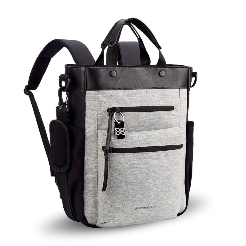 Soleil Anti-Theft Convertible Tote/Backpack/Crossbody Sterling