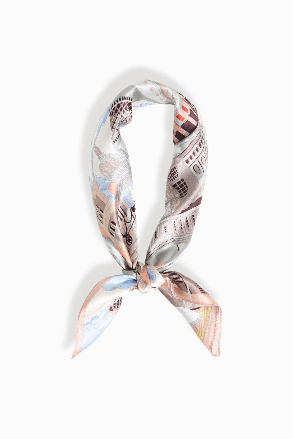 Paradise Silk Blush Neck/Handbag Scarf