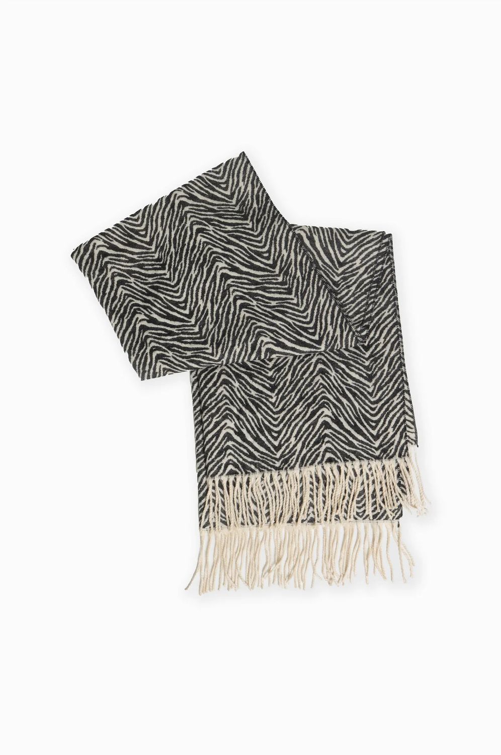 Zebra Print Woven Scarf