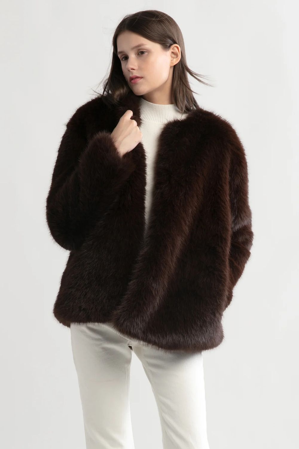 Expresso Faux Fur Jacket One Size