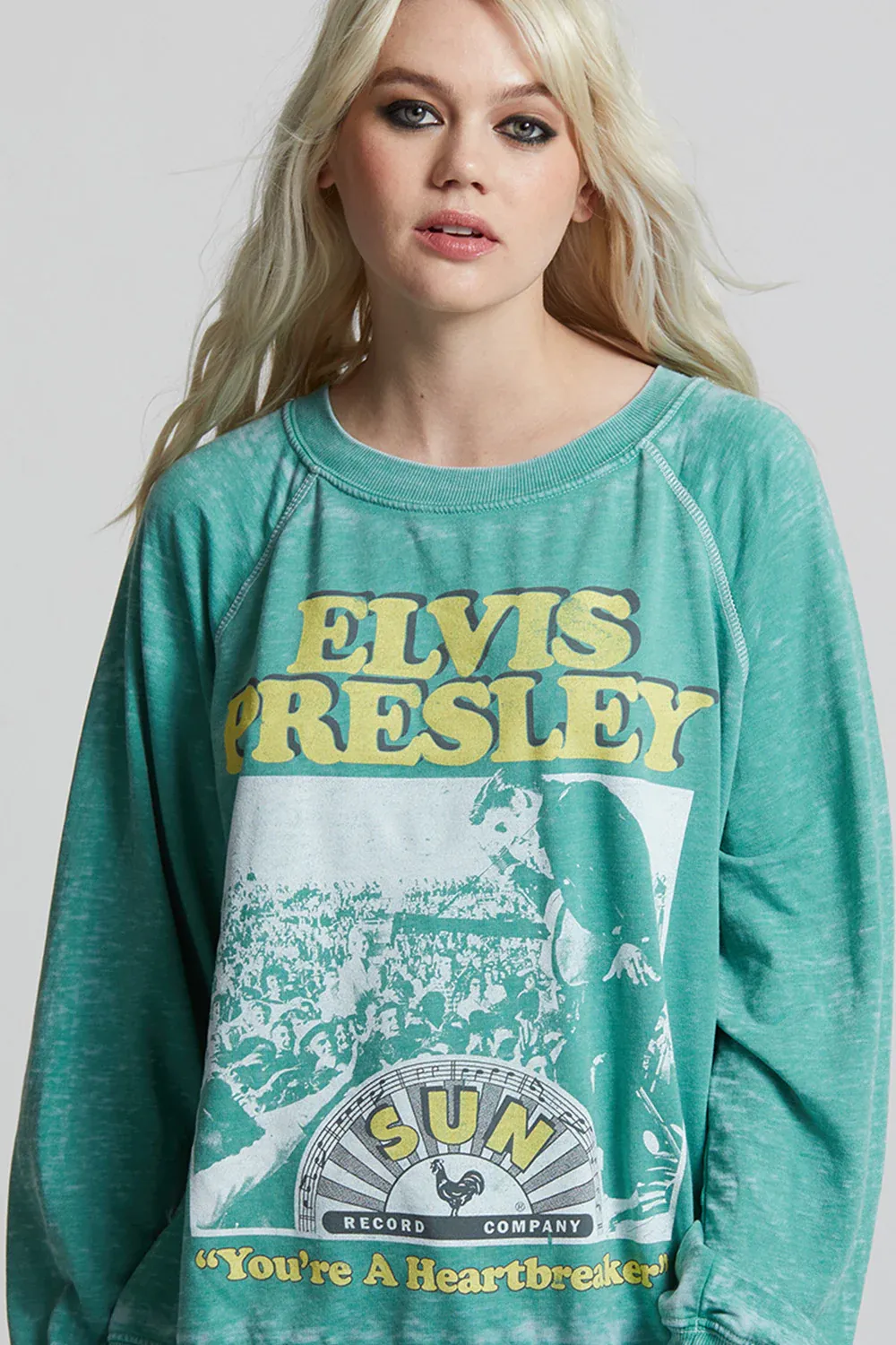 Elvis Green Burnout Sweatshirt