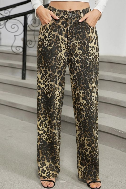 Leopard Print Jeans