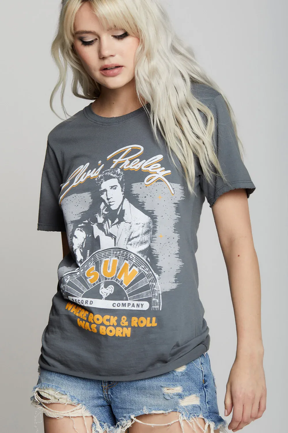 Records X Elvis Presley Tee Grey