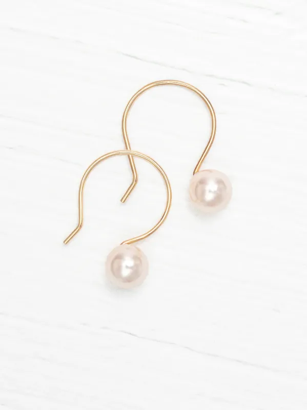 Julianna Pearl Drop Earrings Gold
