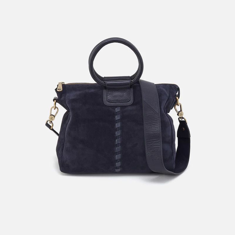 Sheila Medium Satchel Suede Navy