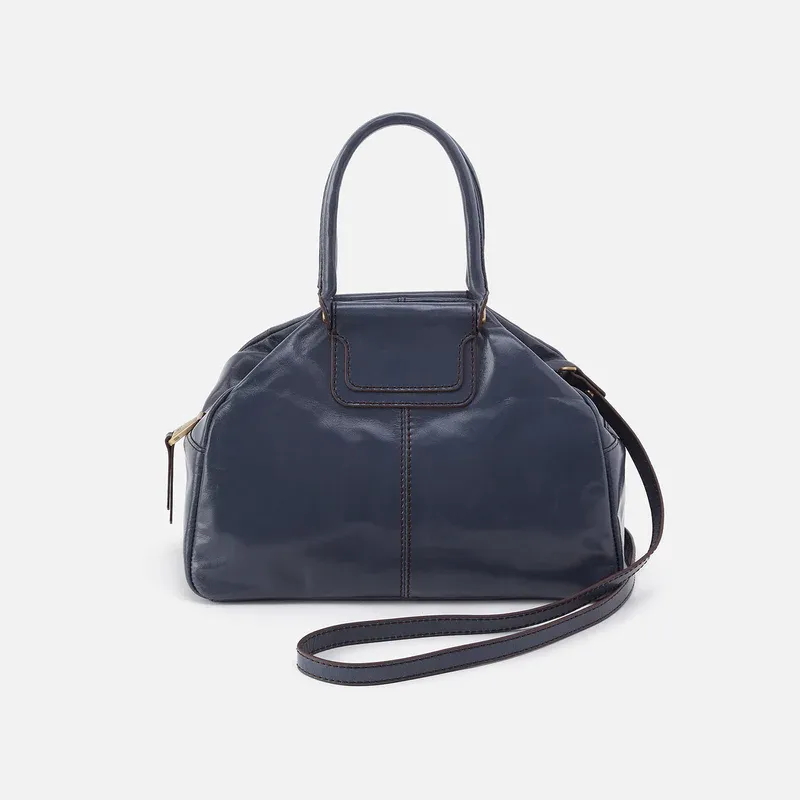 Sheila Drop Handle Satchel Blue Stone