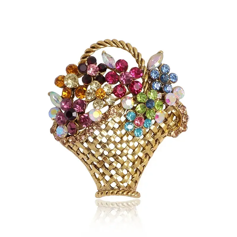 Flower Bouquet Brooch Pin