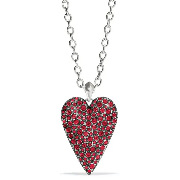Glisten Heart Red Convertible Necklace