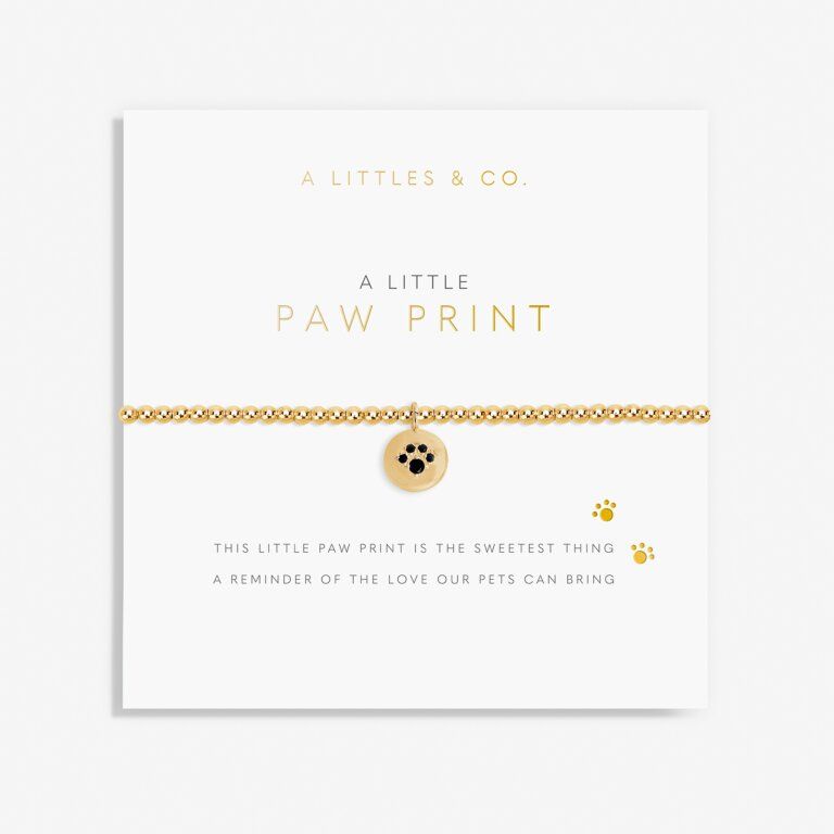 A Little Paw Print Bracelet Gold