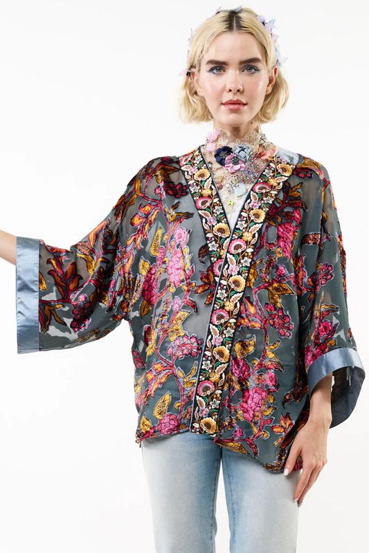 Holiday Jewels Kimono Short One Size