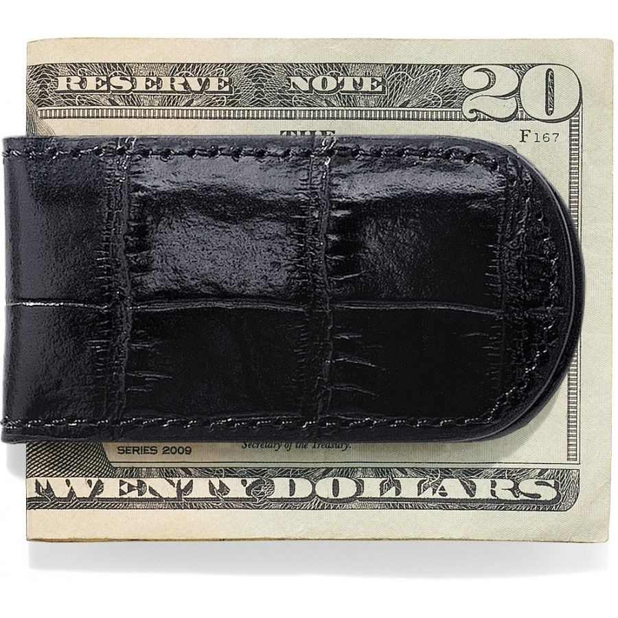 Croco Money Clip - Black