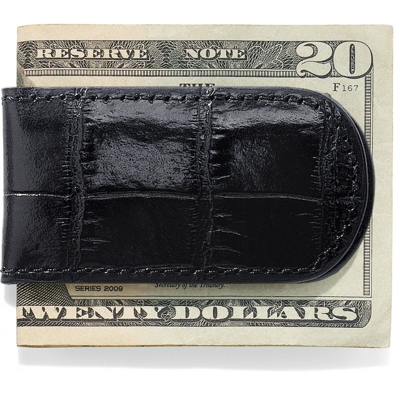 Croco Money Clip - Black