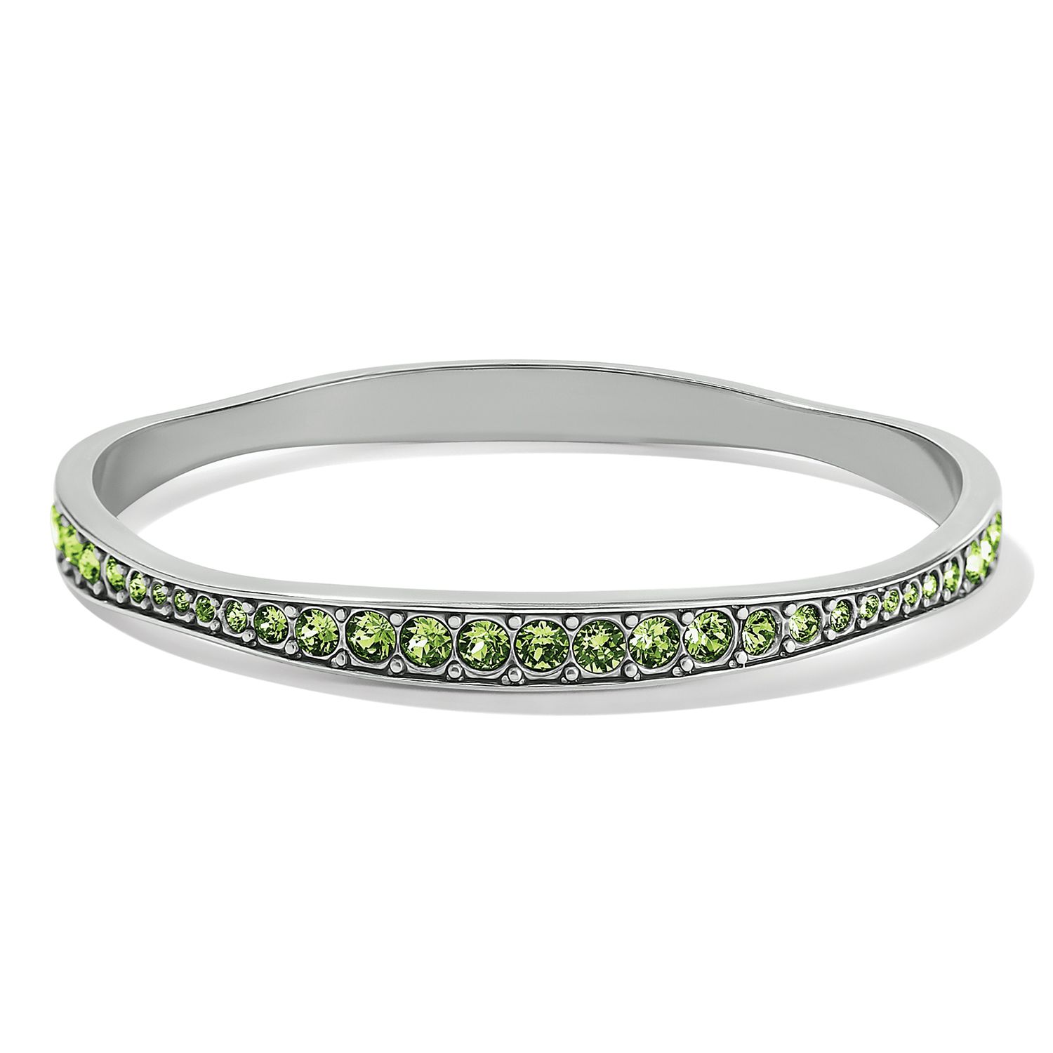 Light Hearted Crystal  Bangle (Peridot)