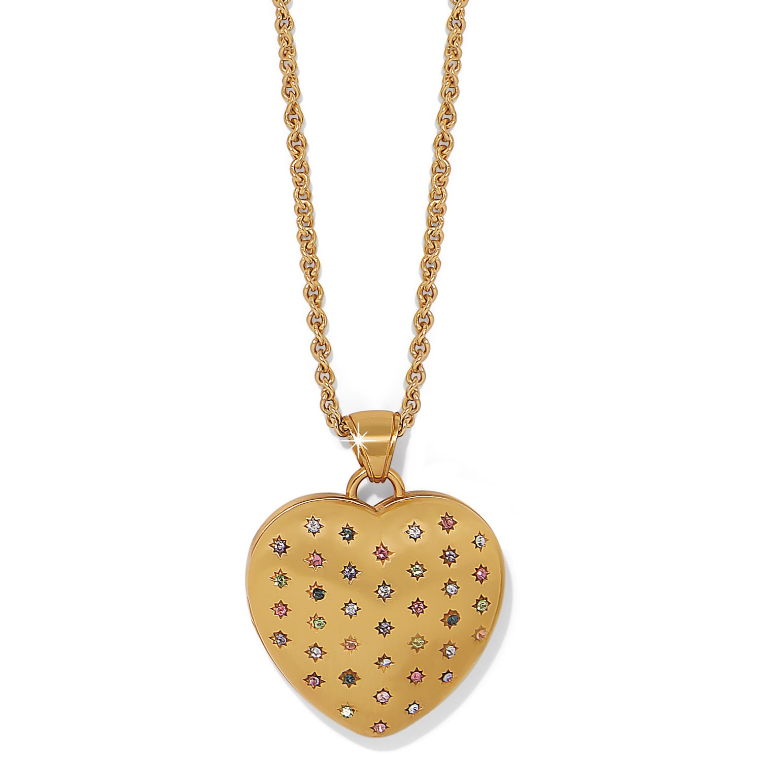 One Heart Convertible Gold Locket Necklace