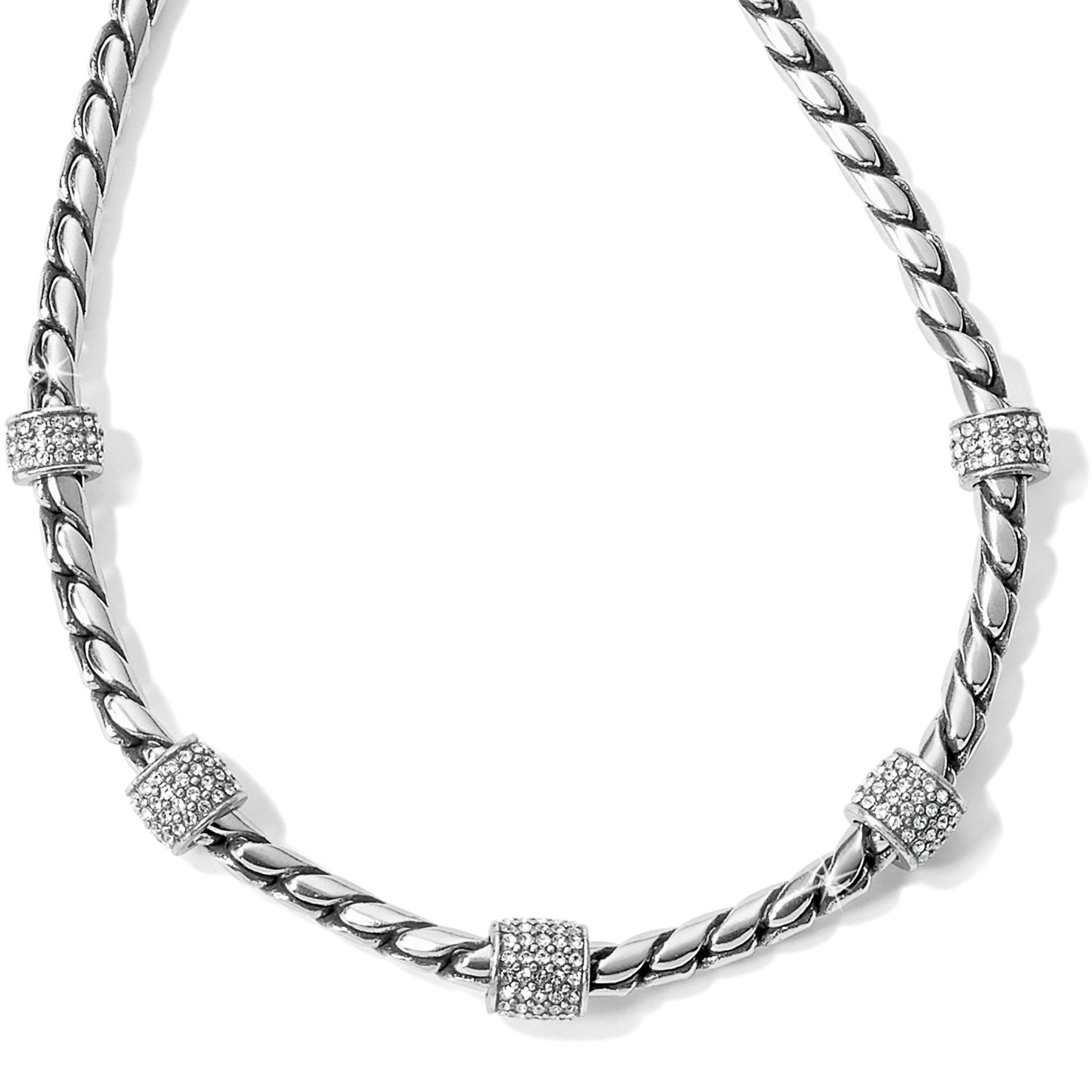 Meridian Silver Station Necklace