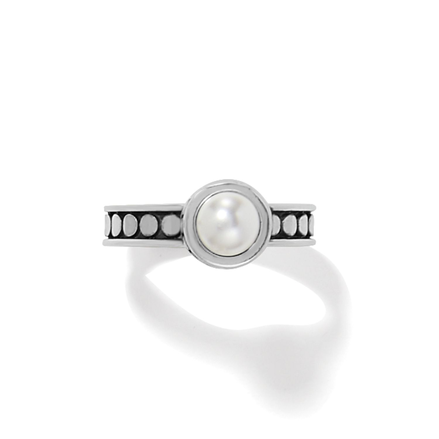 Pebble Dot Slim Pearl Ring