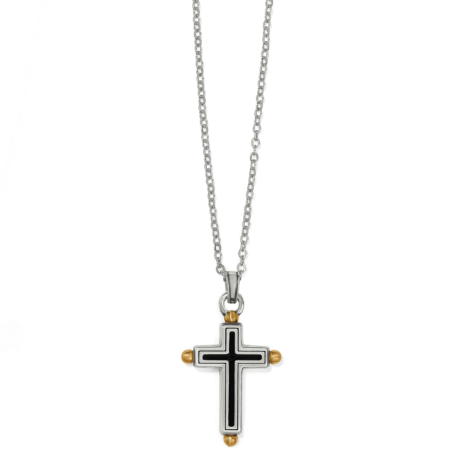 Majestic Gallant Reversible Cross Necklace in Silver