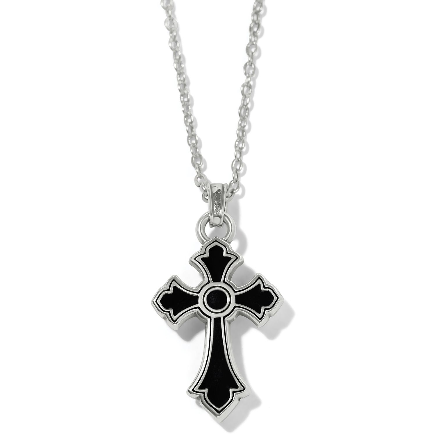 Majestic Regal Reversible Cross Necklace in Silver
