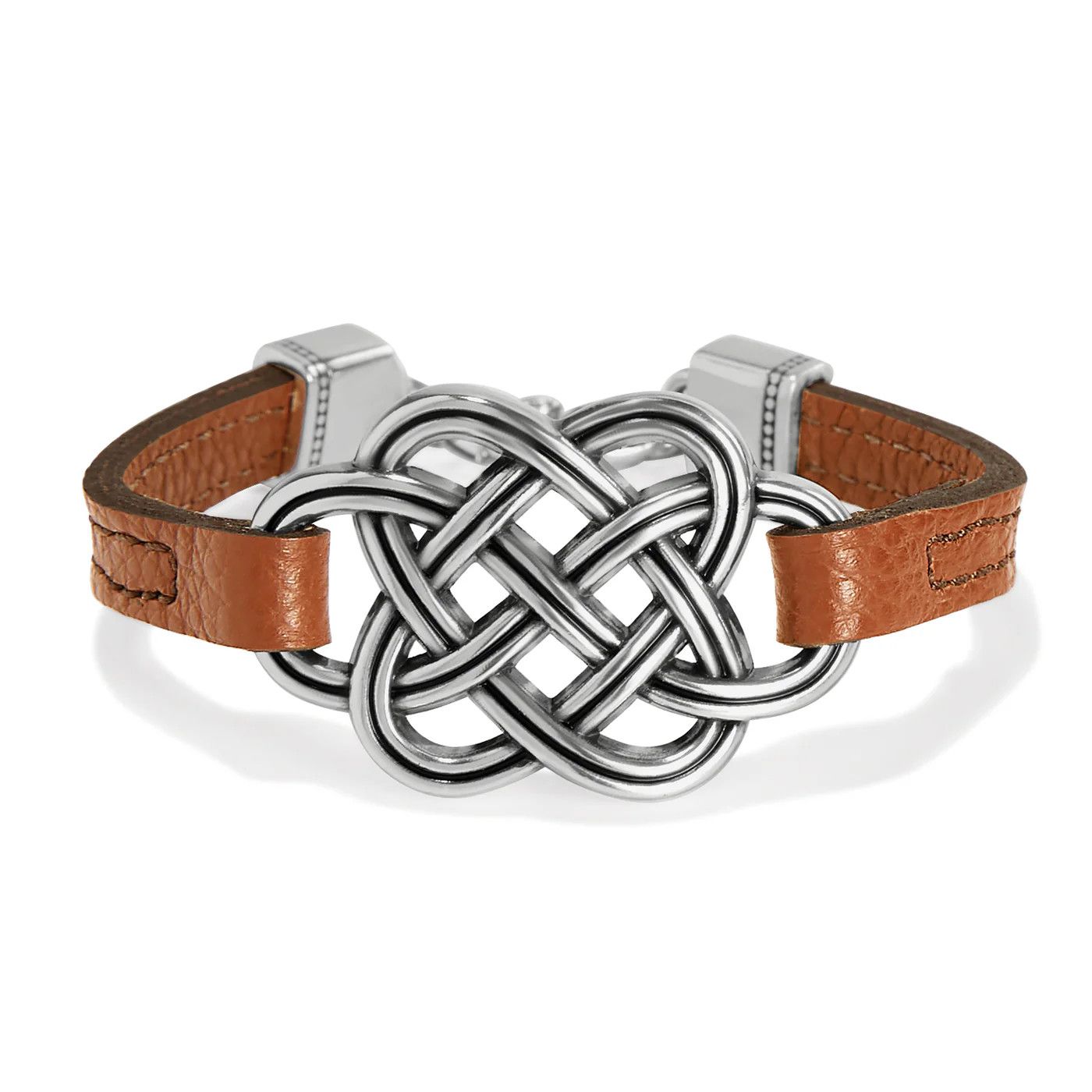 Interlok Trellis Brown Leather Bracelet