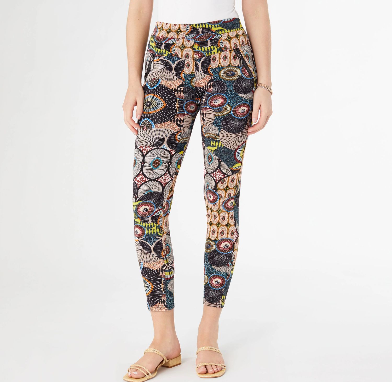 Printed Jasmine Zip Pocket Leggings