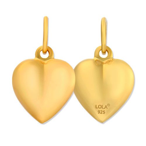 Puffy Heart Gold Medium Tag