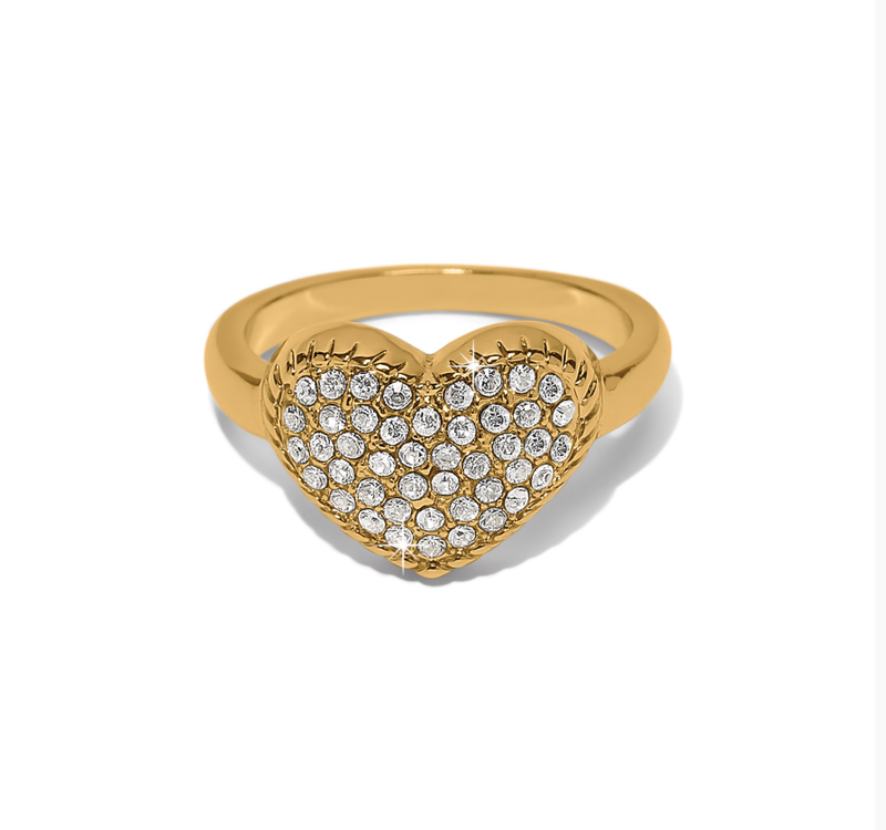 Illumina Celeste Heart  Gold Ring
