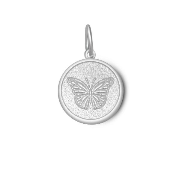 Butterfly Pendant, Color: White, Size: 19mm