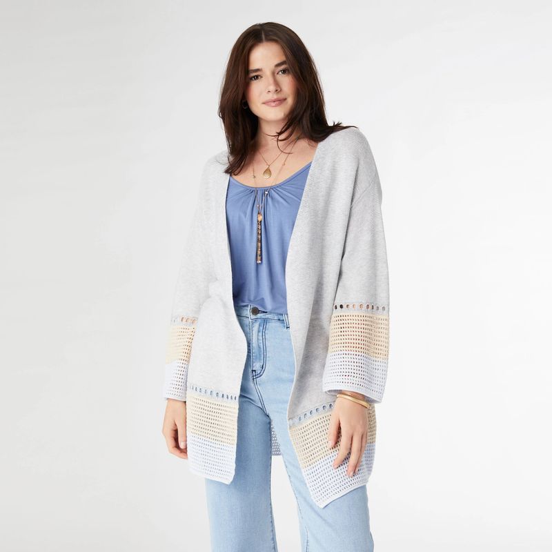 Judie Cardigan With Crochet Border
