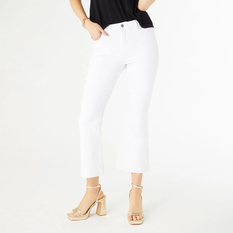 Becket Crop Flare White