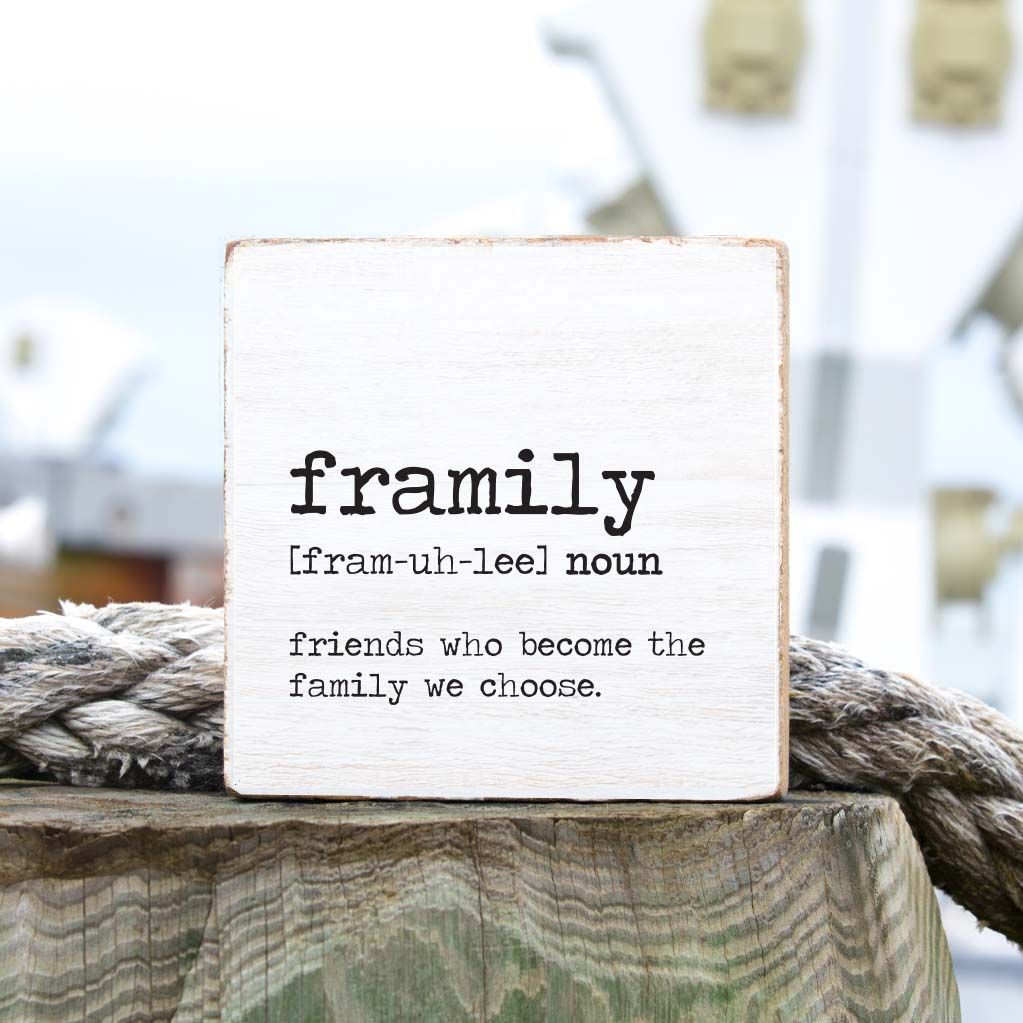 Framily Definition Wood Block