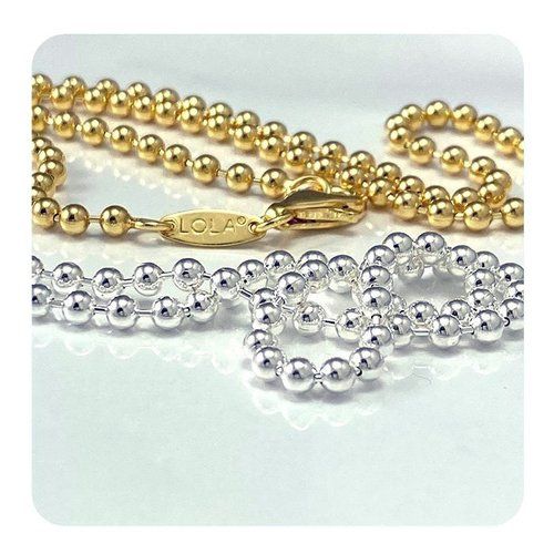 Ball Chain Necklace Silver
