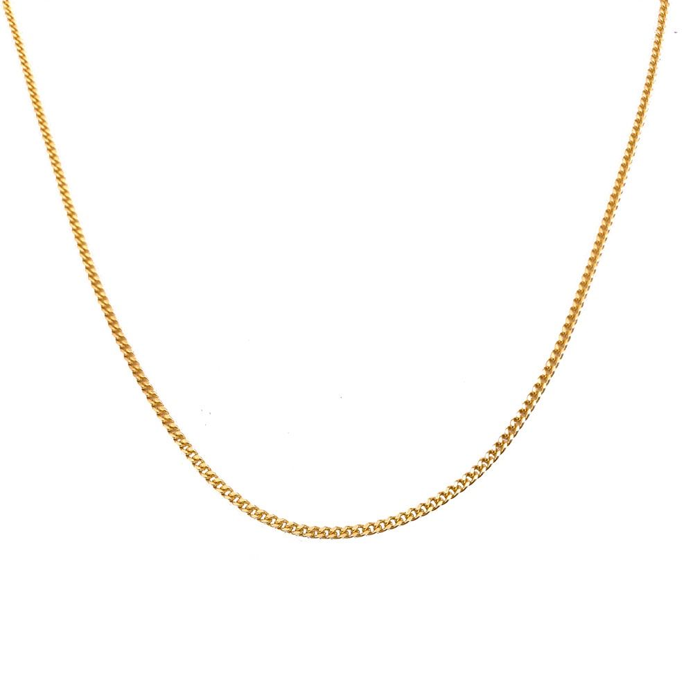 Curb Chain Gold 1.7mm, Size: 16&quot;