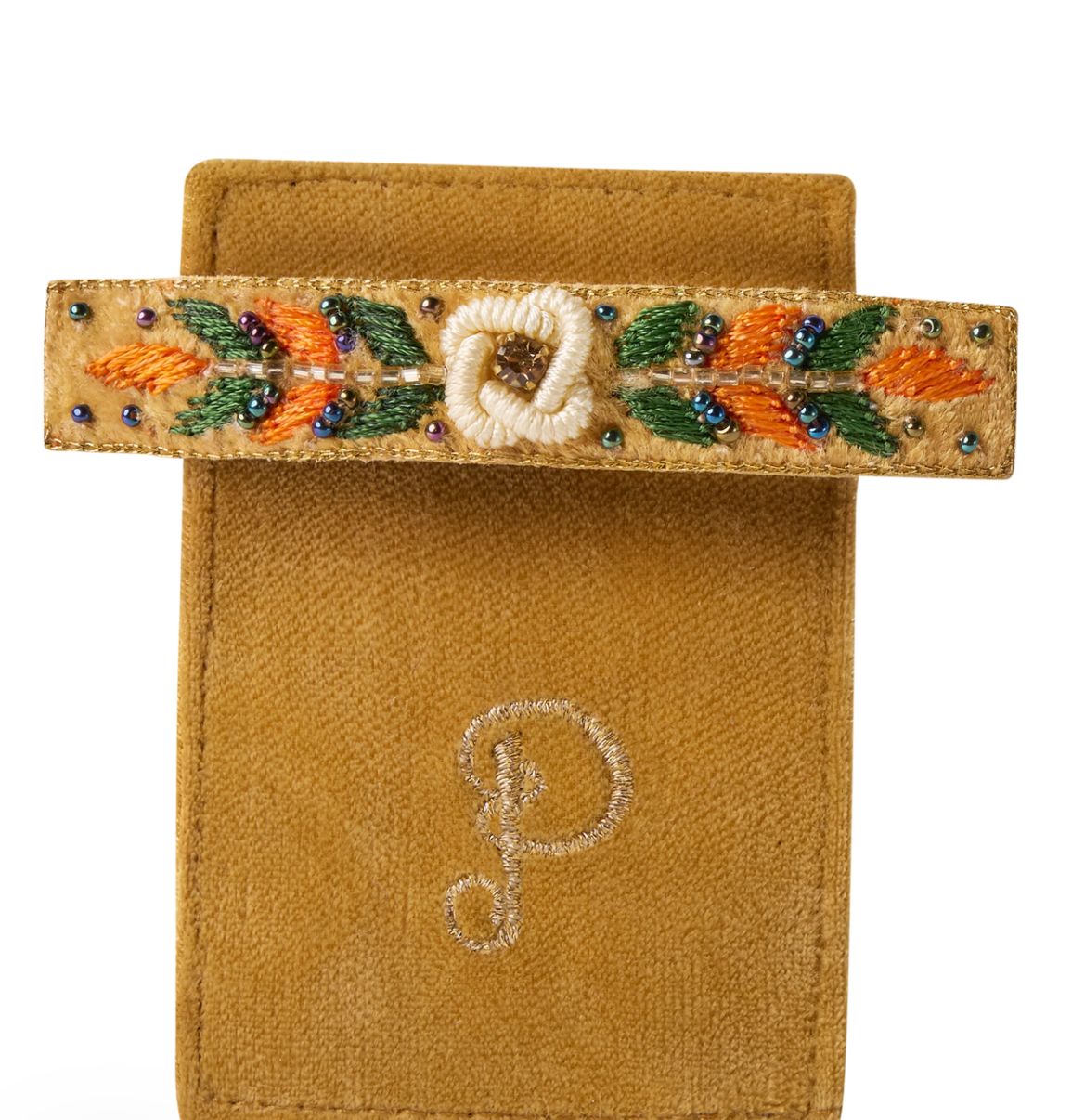Floral Vine Yellow Hair Clip