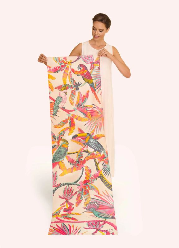 Tropical Paradise Cotton Printed Scarf
