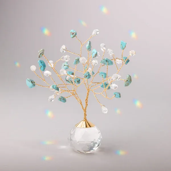 Suncatcher Tree of Life - Turquoise/Tranquility/Gold